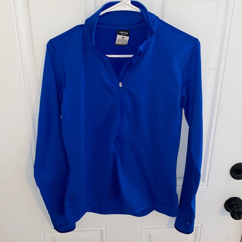 Nike Pro Dri-Fit Quarter Zip Blue